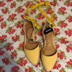 Lace up flat espadrilles